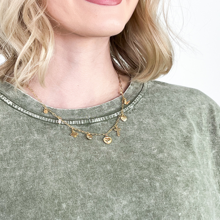 Juliet - Gold Charm Necklace