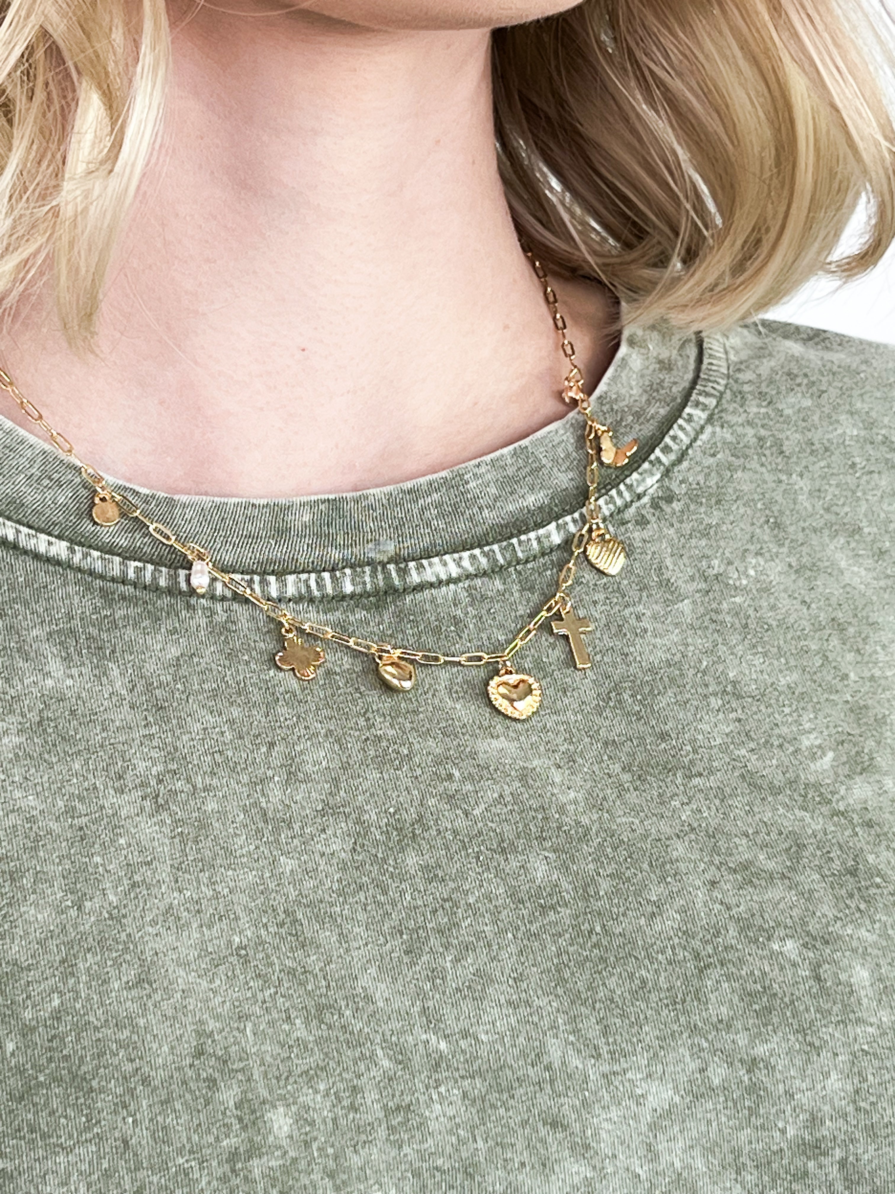 Juliet - Gold Charm Necklace