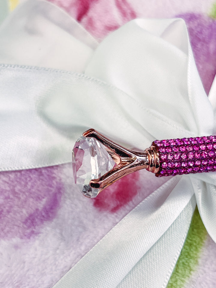 Rhinestone Diamond Writing Pen - Pink