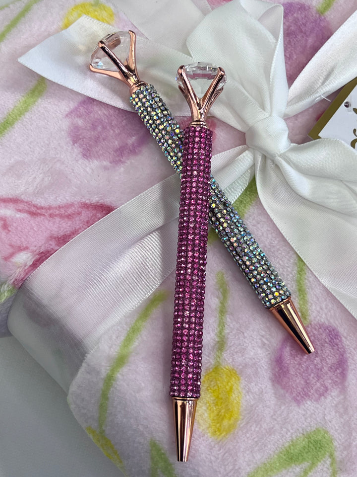 Rhinestone Diamond Writing Pen - Pink
