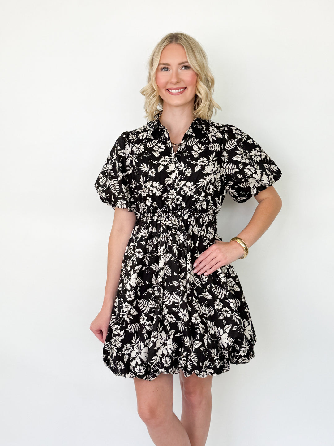 Blair - Floral Bubble Hem Dress