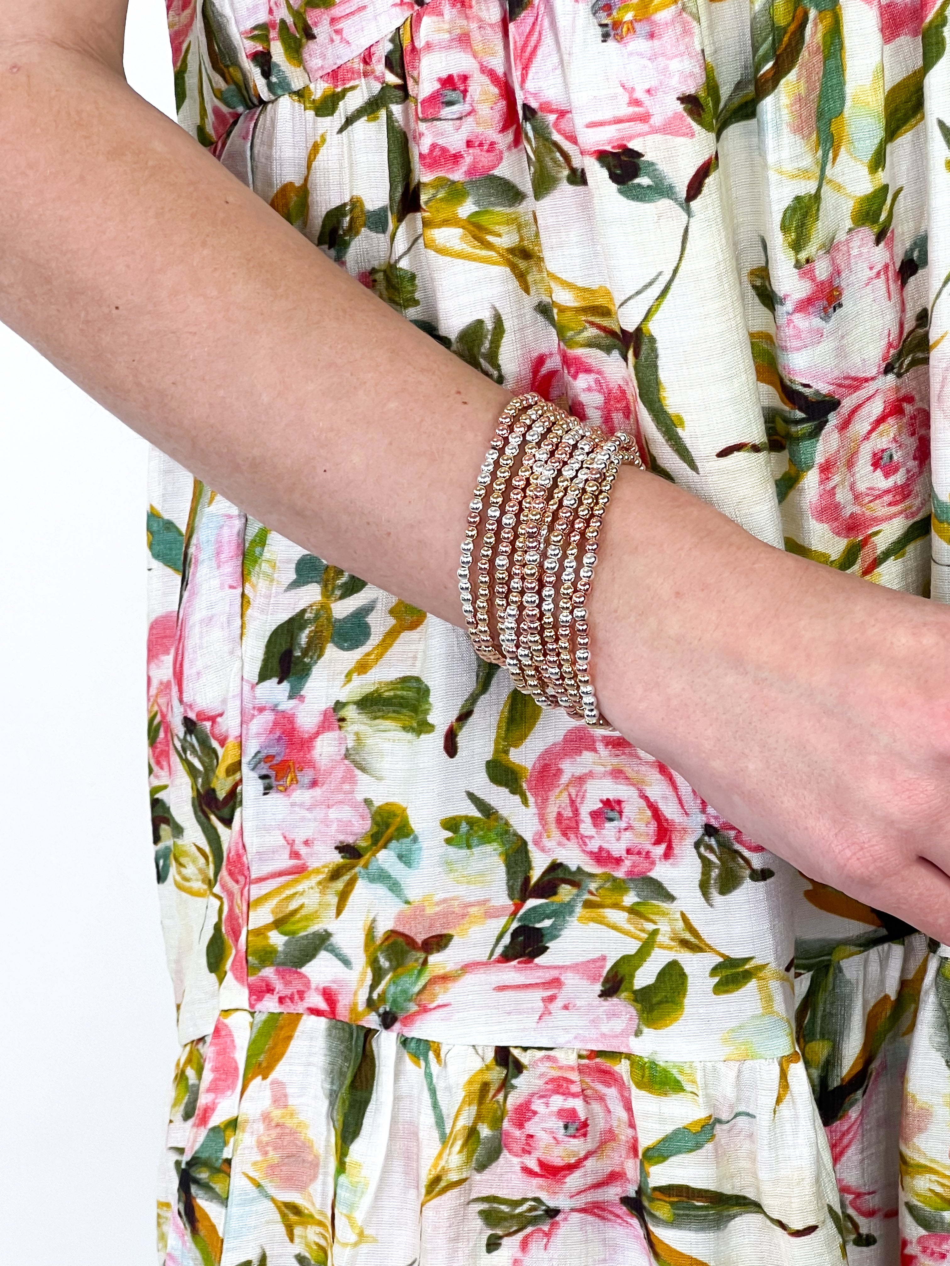 Nova - Mixed Metal Elasticized Bracelet Set