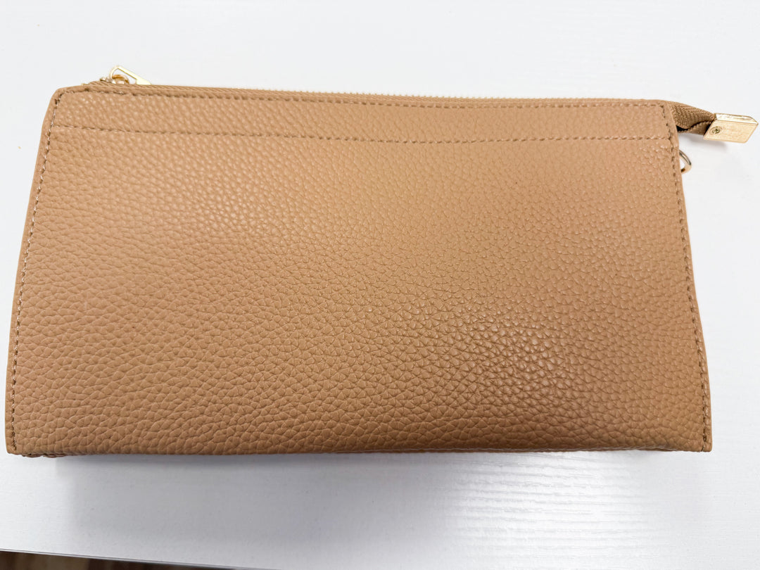 Lexie - 5 Compartment Crossbody/Wristlet (Beige)