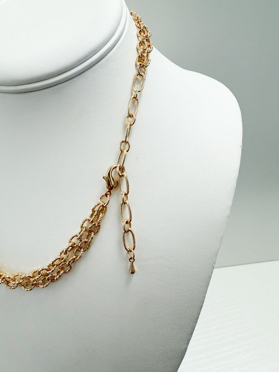 Miranda - Gold Double Chain Heart Necklace