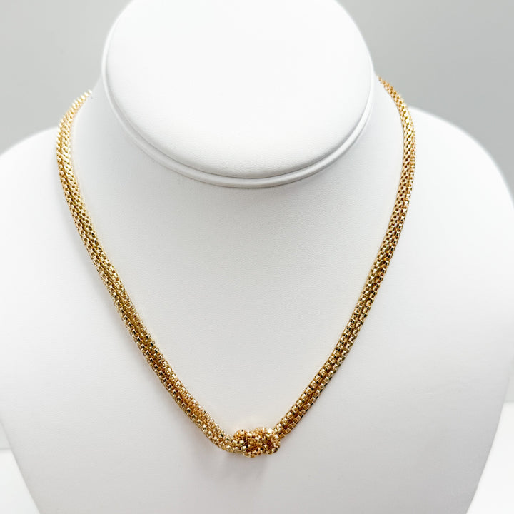Bridget - Gold Double Chain Knot Necklace