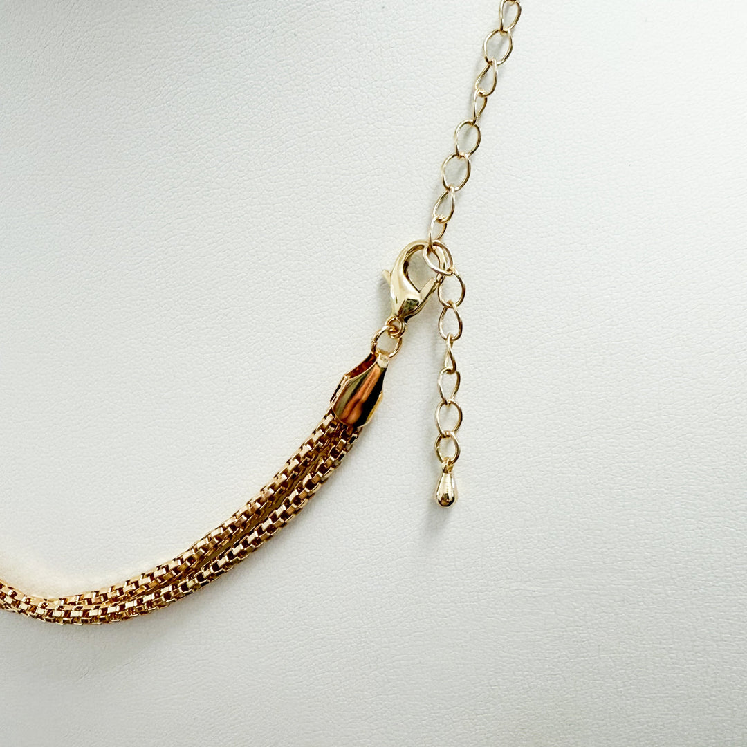 Bridget - Gold Double Chain Knot Necklace