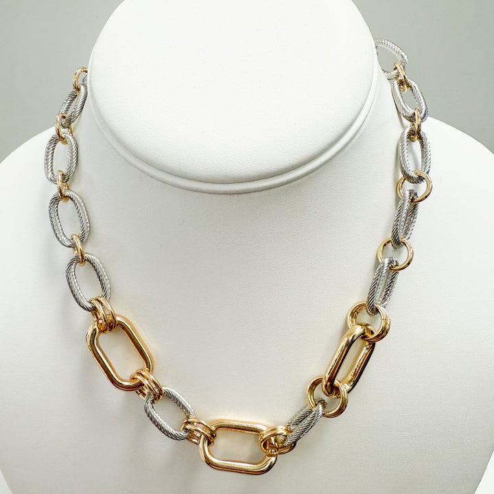 Berkley - Mixed Metal Chunky Chain Necklace