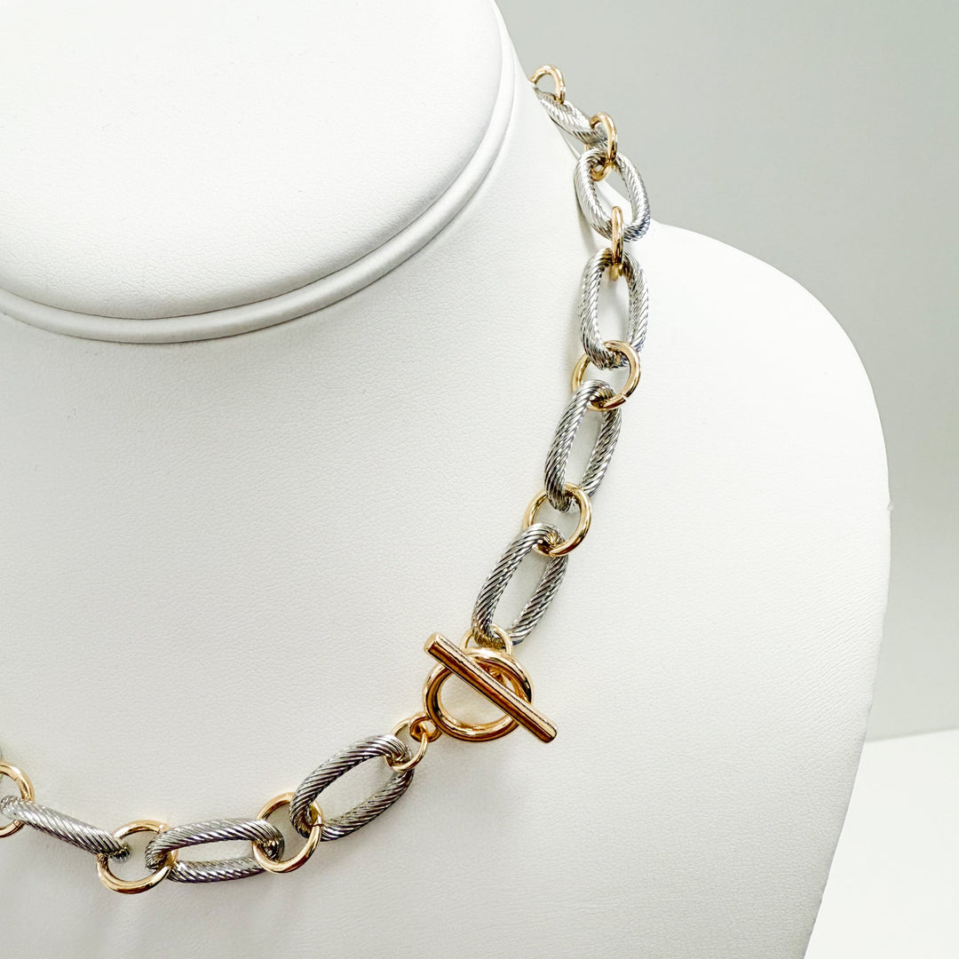 Berkley - Mixed Metal Chunky Chain Necklace