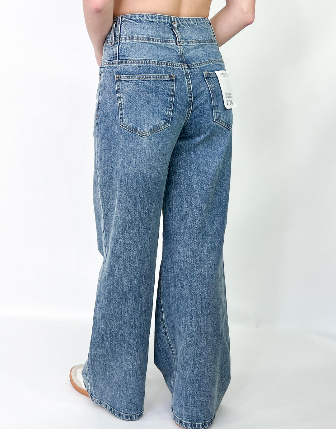 Easton - Wide Leg Medium Washed Denim