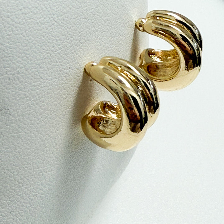 Gianna - Gold Chunky Mini Hoops