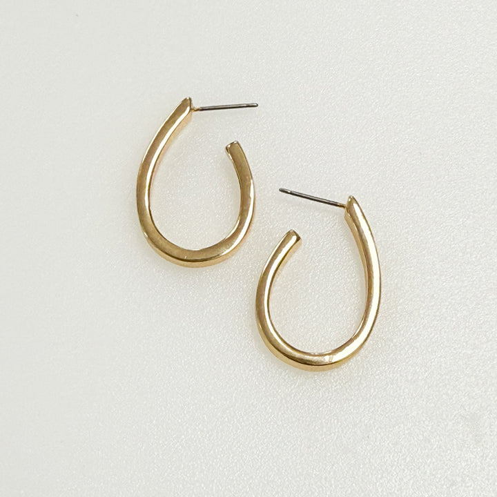 Evie - Teardrop Hoops (Gold)