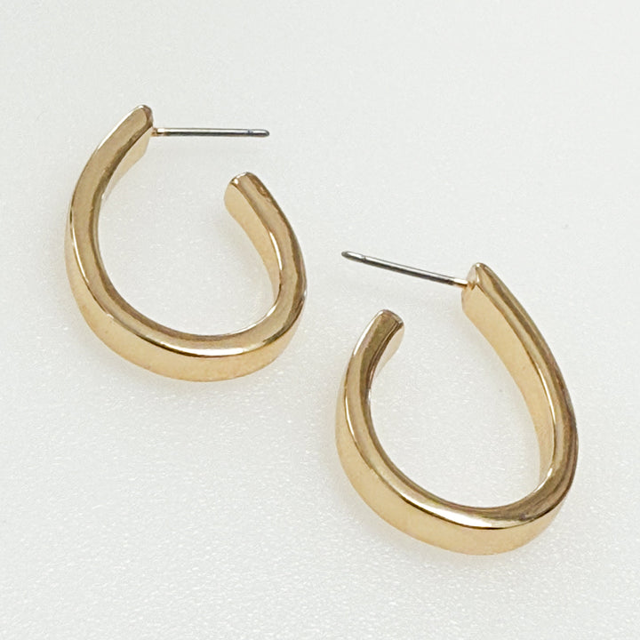 Evie - Teardrop Hoops (Gold)