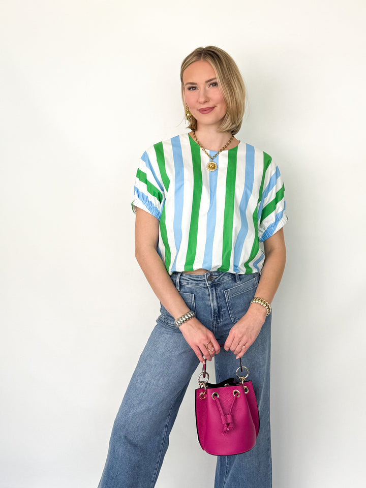 Salli - Wide Striped Top