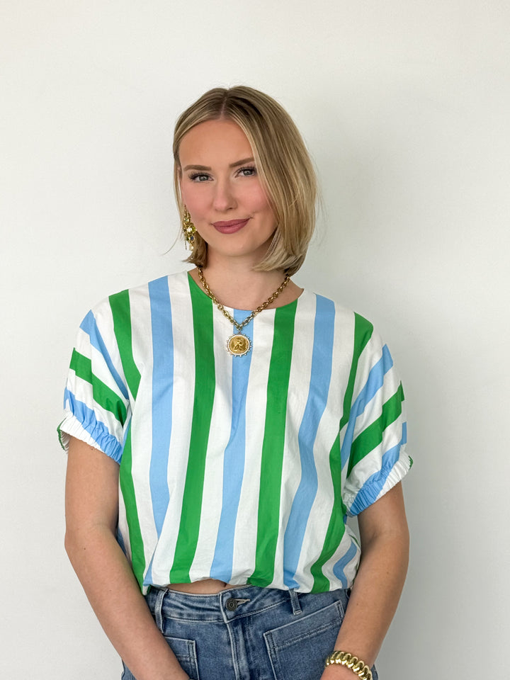 Salli - Wide Striped Top