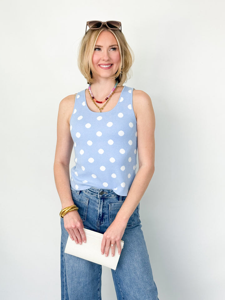 Maddy - Polka Dot Sweater Top