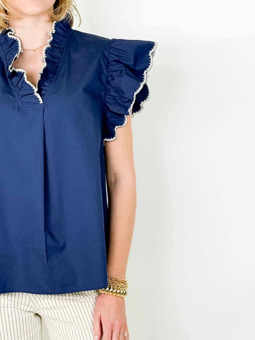 Terra - Ruffle Sleeve Top