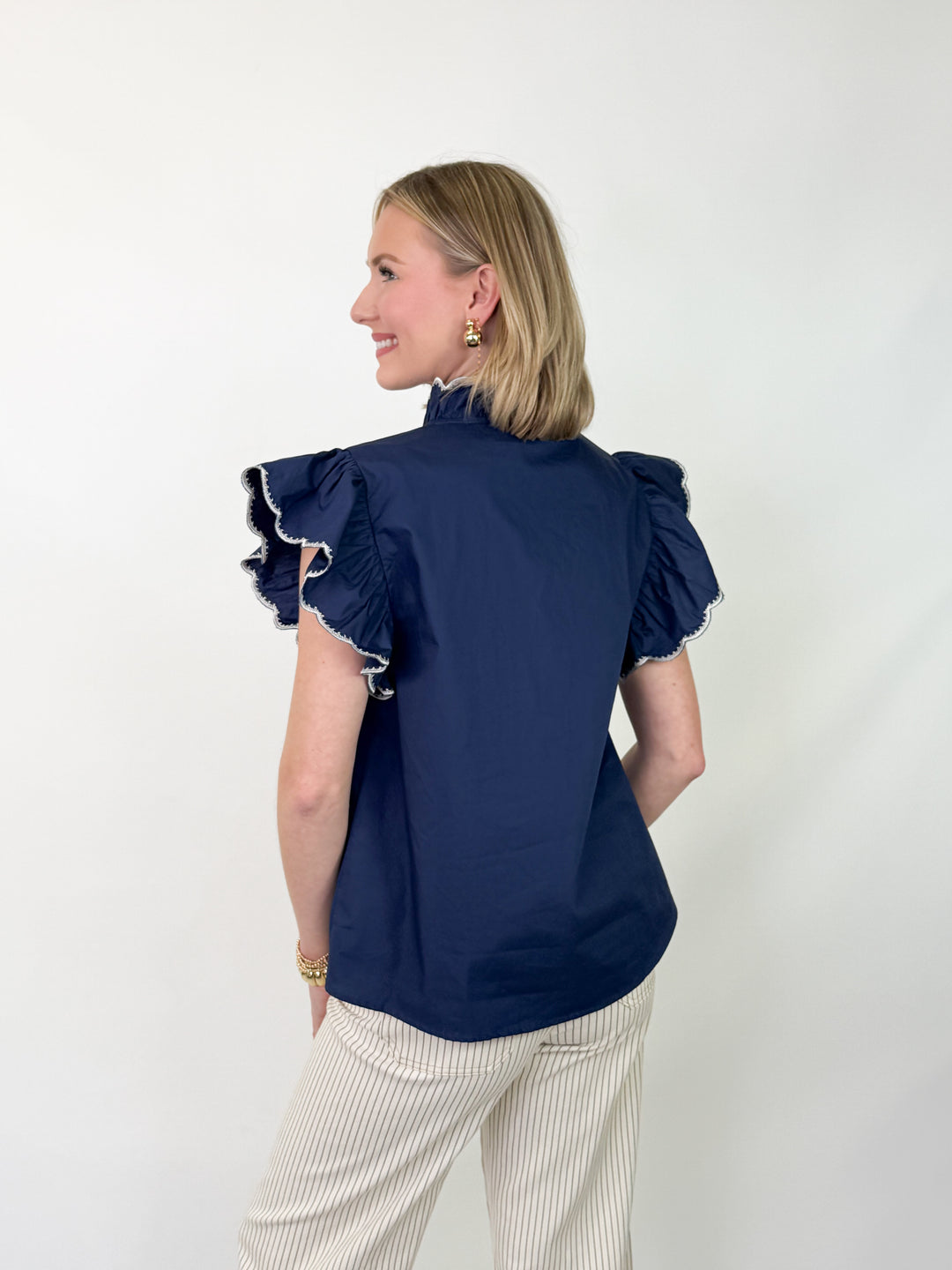 Terra - Ruffle Sleeve Top