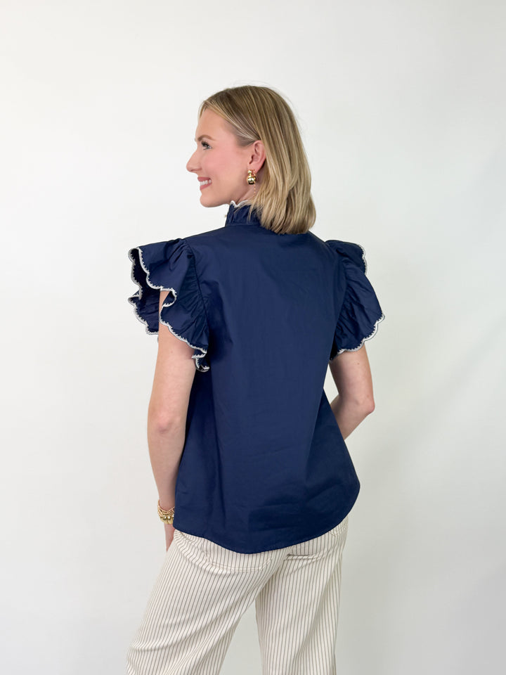 Terra - Ruffle Sleeve Top