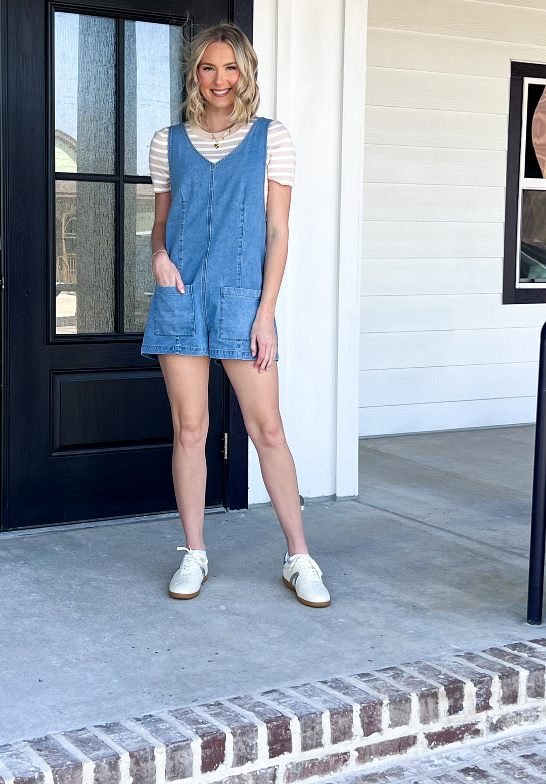 Penelope - Denim Romper Overalls
