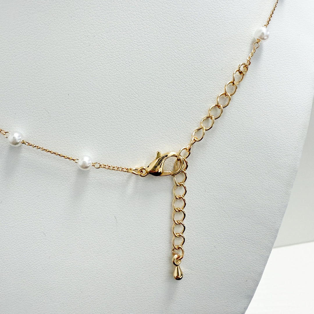 Irene - Dainty Gold + Pearl Necklace