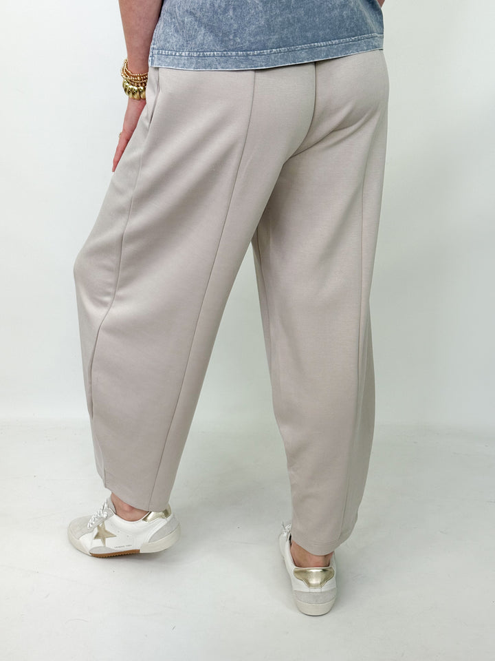 Jensyn - Mid Rise Barrel Sweatpants (Light Grey)