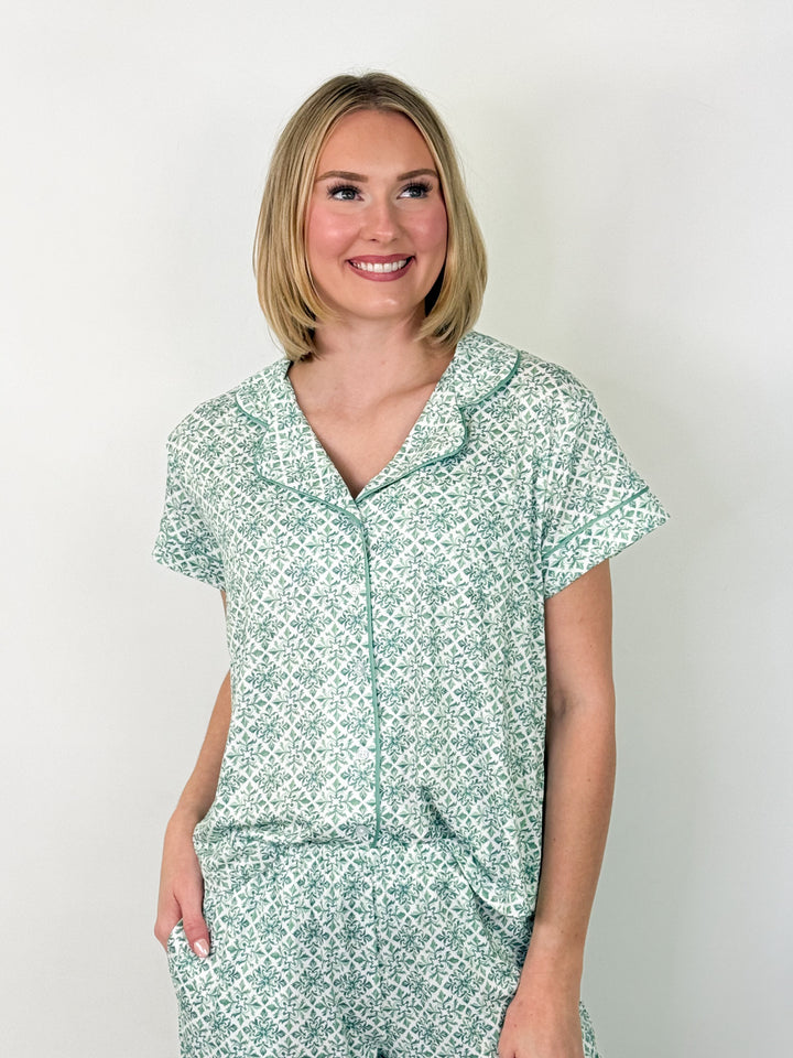 Carmen - Short Sleeve Pajama Pant Set