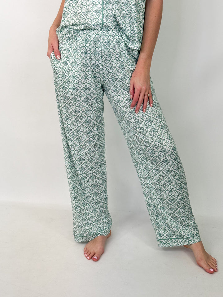 Carmen - Short Sleeve Pajama Pant Set