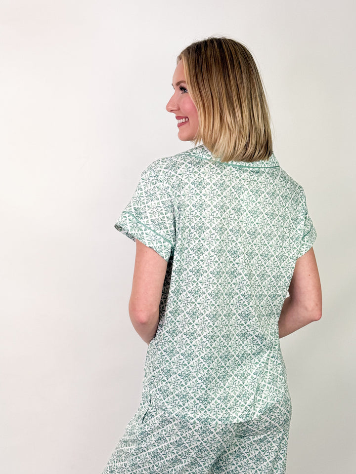 Carmen - Short Sleeve Pajama Pant Set