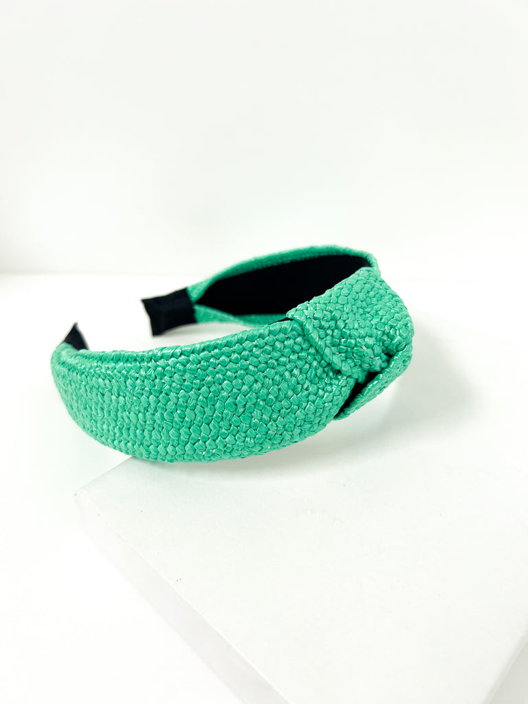 Leslie - Rattan Headband (Green)