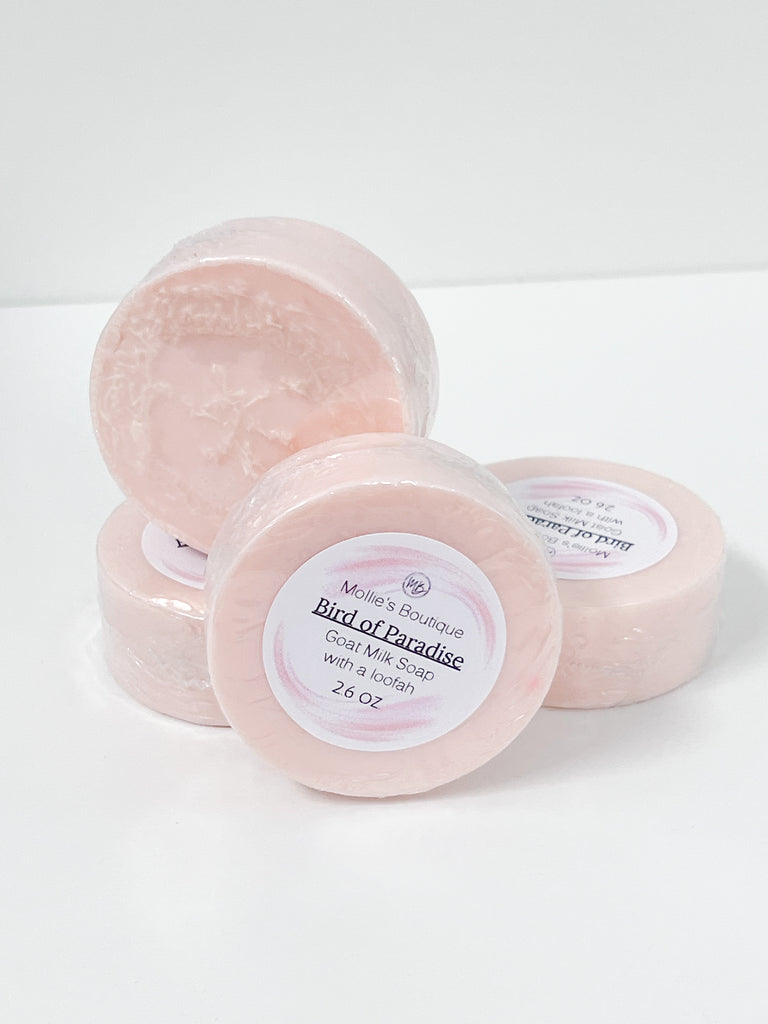 Goat Milk Bar Soap w/loofa - Bird of Paradise