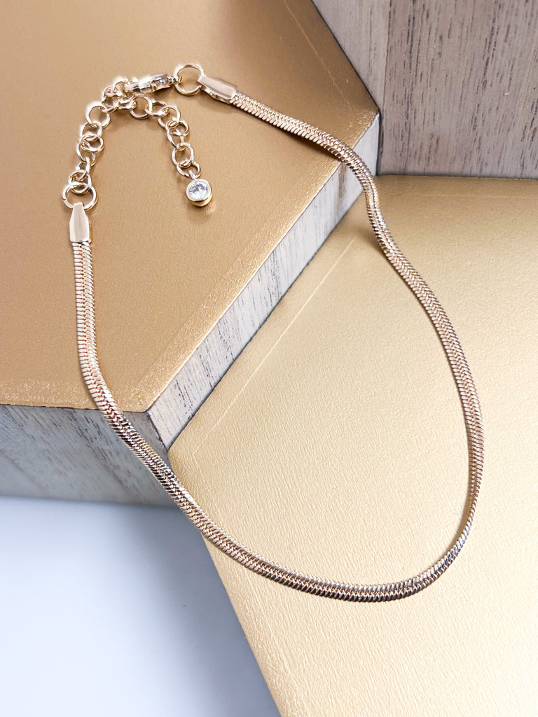 Darcy - Herringbone Anklet (Gold)