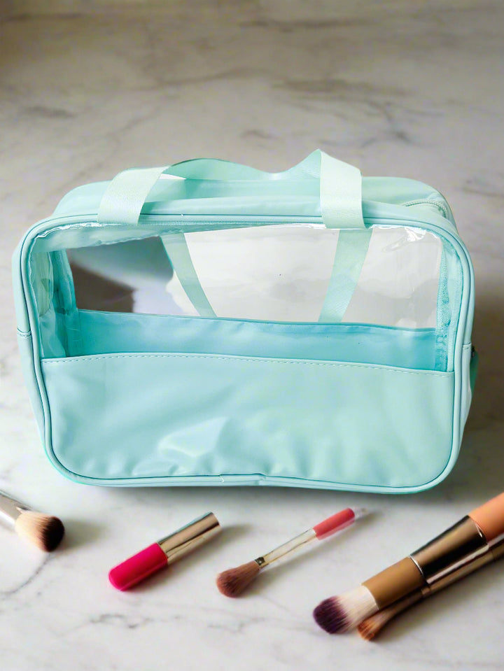Dawn - Clear Zipper Travel Pouches (Seafoam)