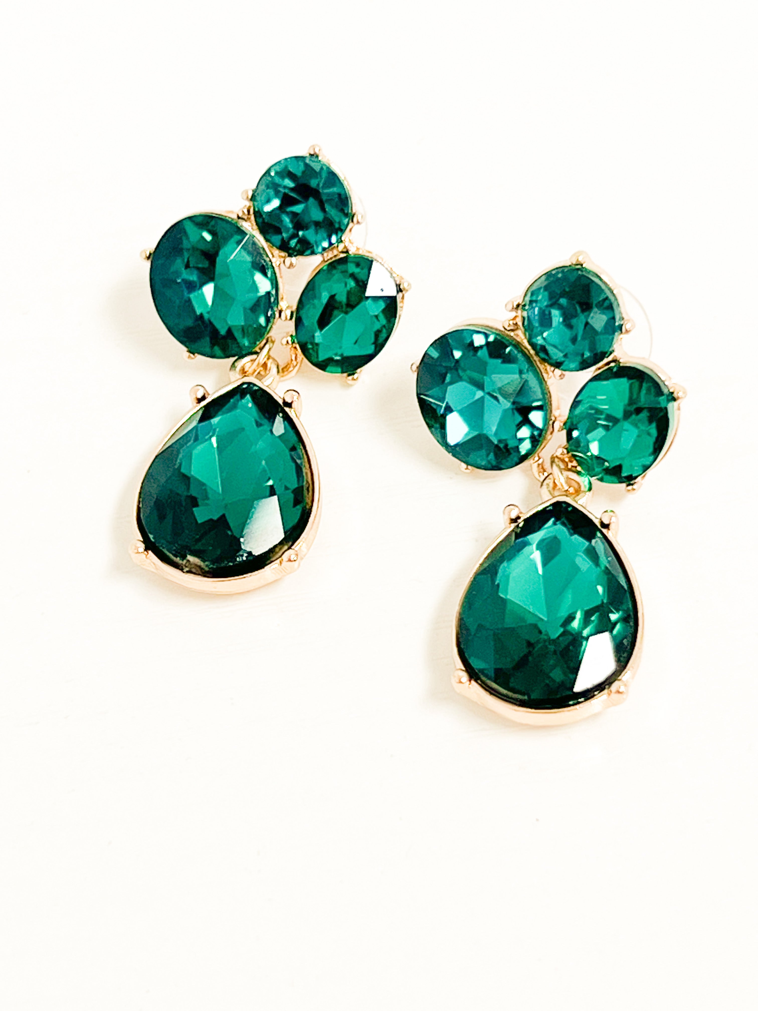 Marilyn - Emerald Green Statement Earings