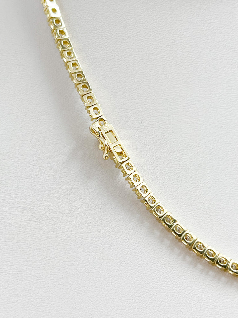Carmen - Gold Tennis Necklace