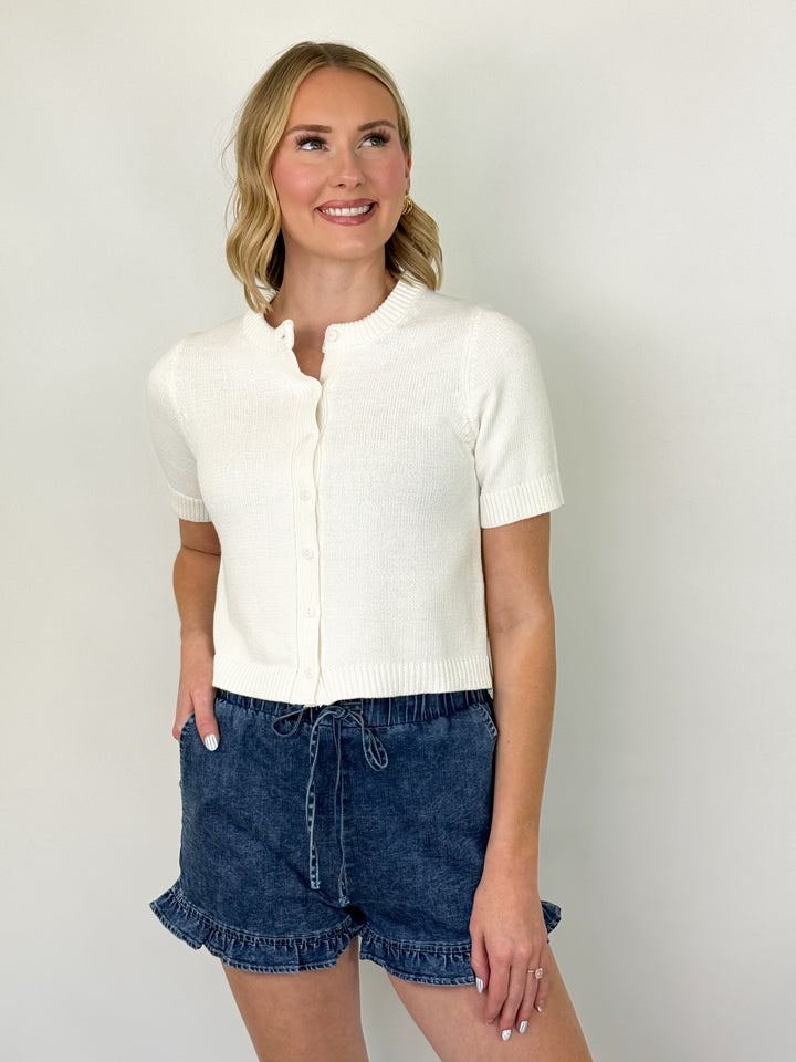 Juni - Sweater Cardigan (Ivory)