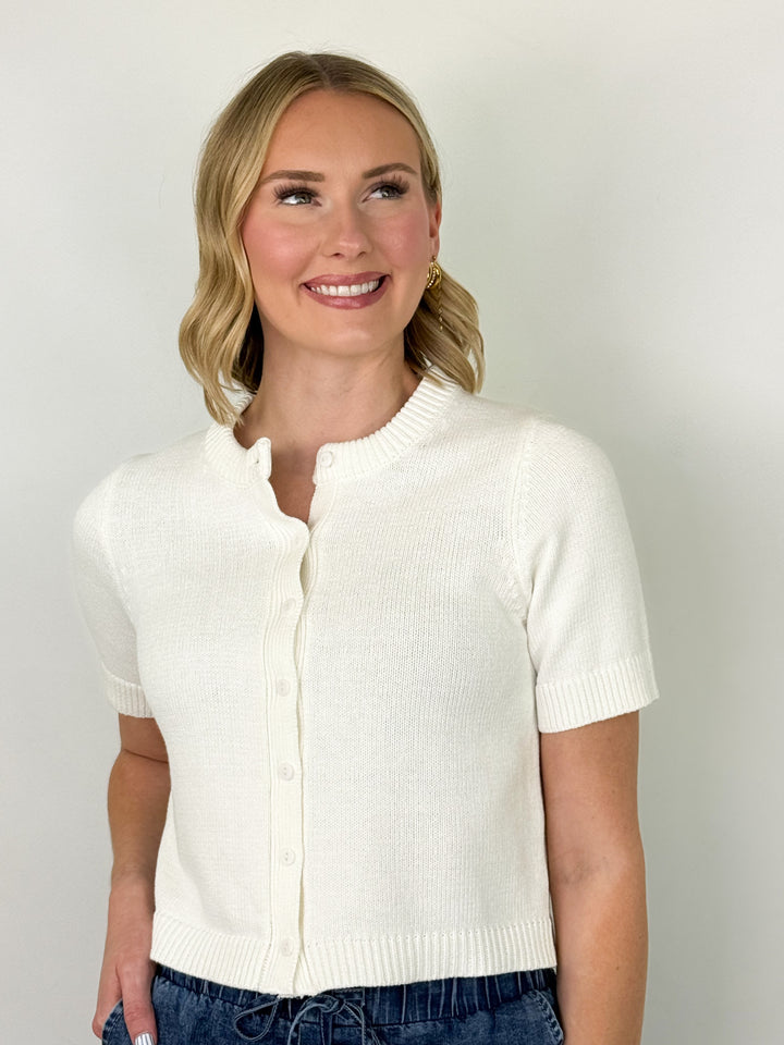 Juni - Sweater Cardigan (Ivory)
