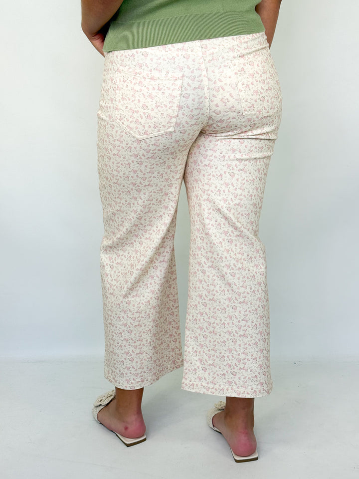 Carol - Floral Wide Leg Denim (Pink)