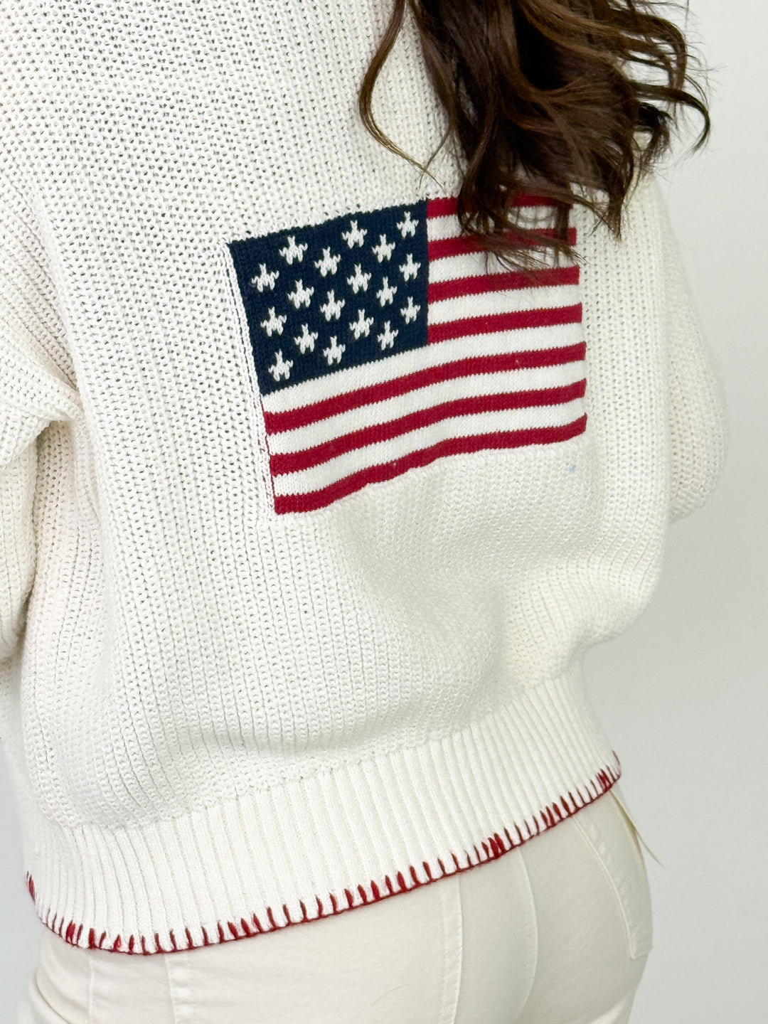 Scarlette - American Flag Knit Cardigan
