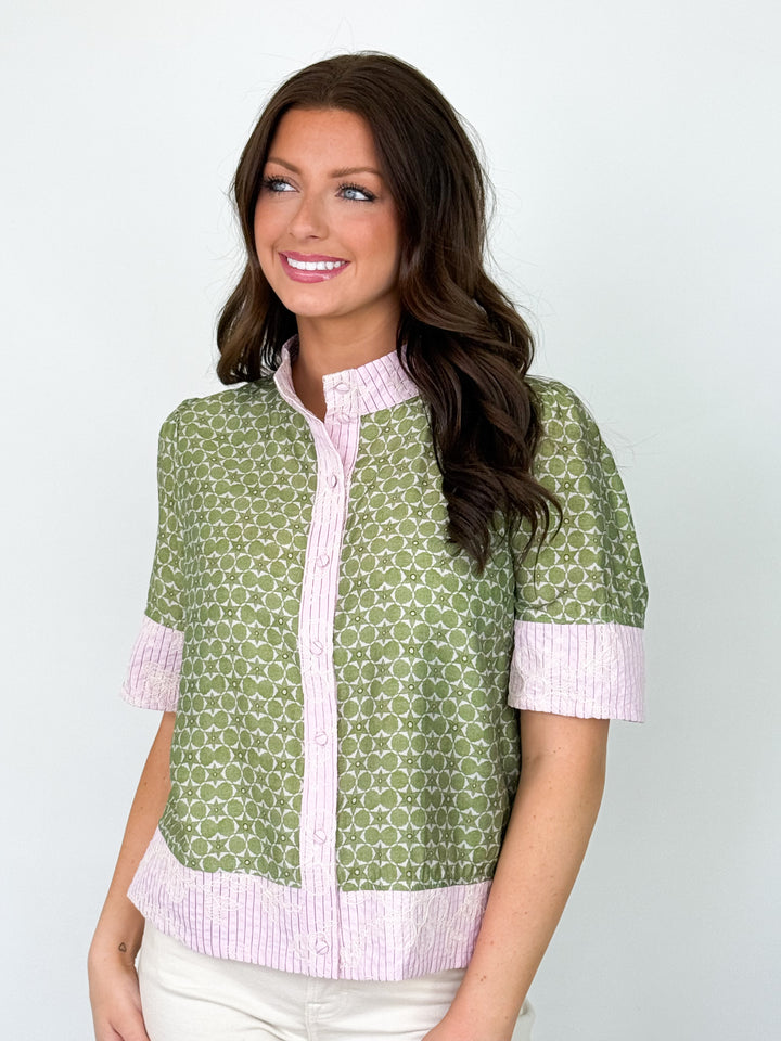 Krissi - Button Down Floral Top