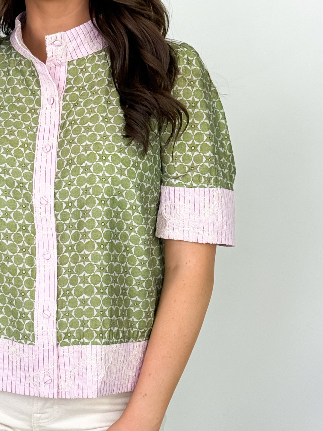 Krissi - Button Down Floral Top