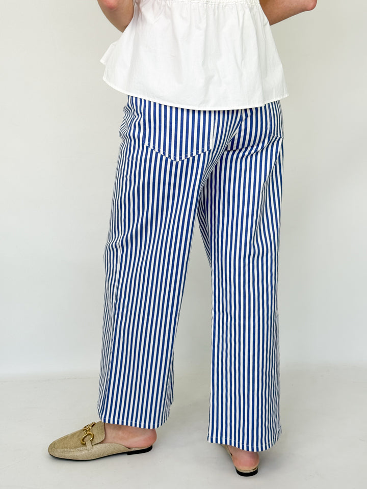 Ella - Blue Striped Pants