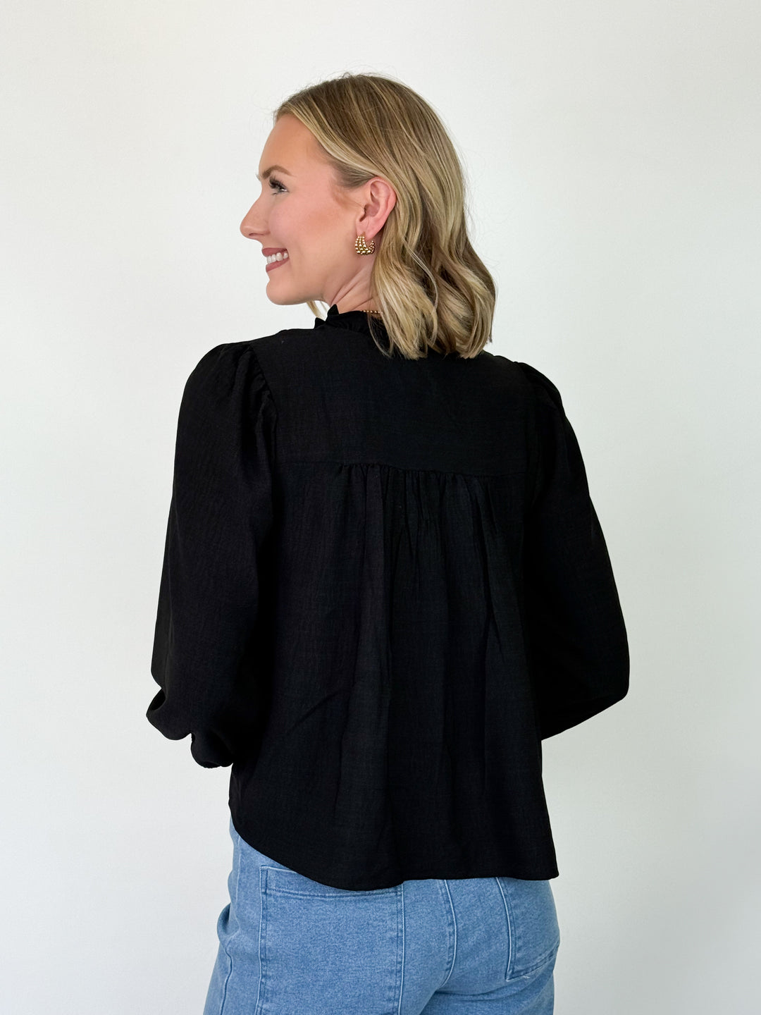 Shay - Black Long Sleeve Blouse