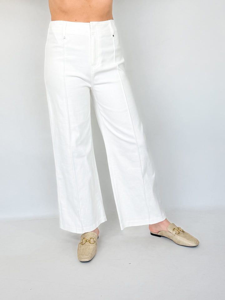 Nelli - Front Pleat Pants (White)