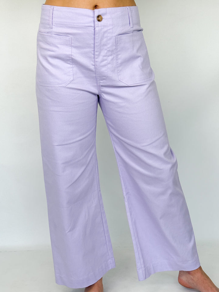 Lasarah - Ankle Cropped Pants (Lavender)