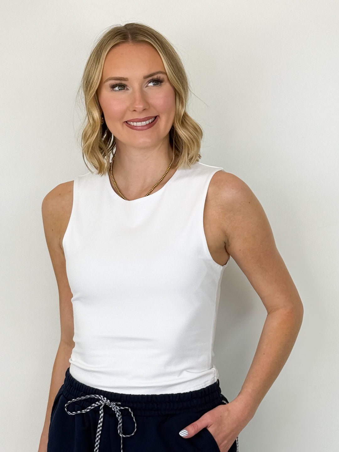 Addison - Double Lined Tank (White)