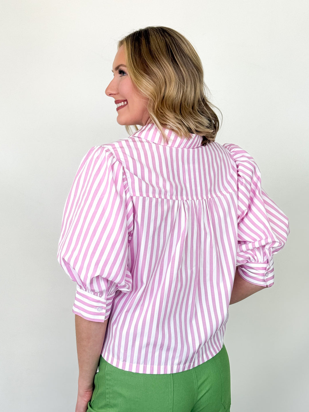 Crissi - Pink Striped Top