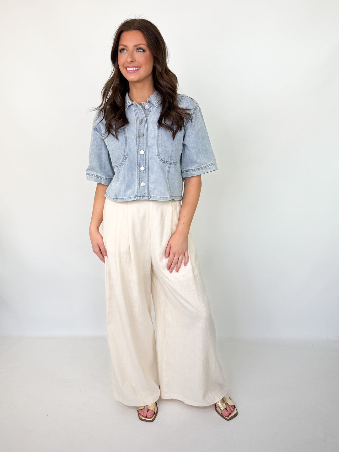 Sophie - Wide Leg Linen Pants