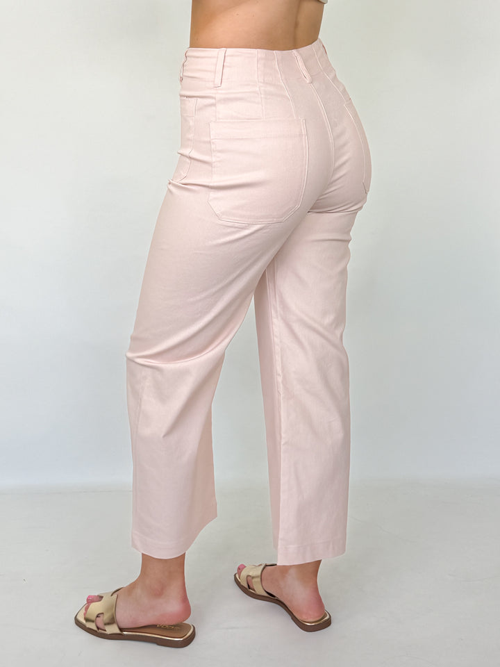 Lasarah - Ankle Cropped Pants (Pink)