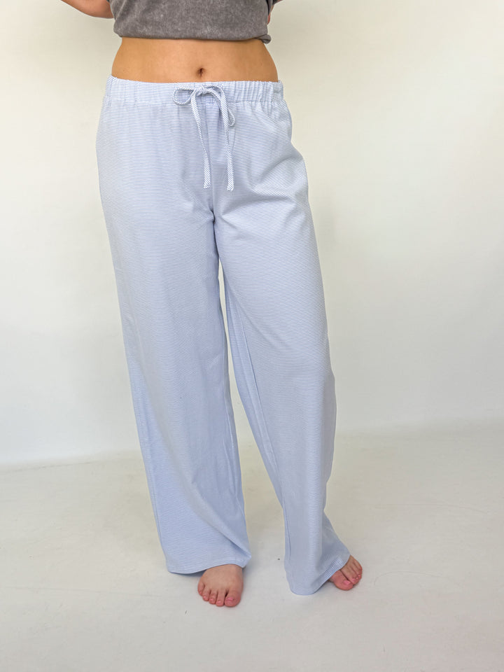 Kelle - Blue Striped Lounge Pants
