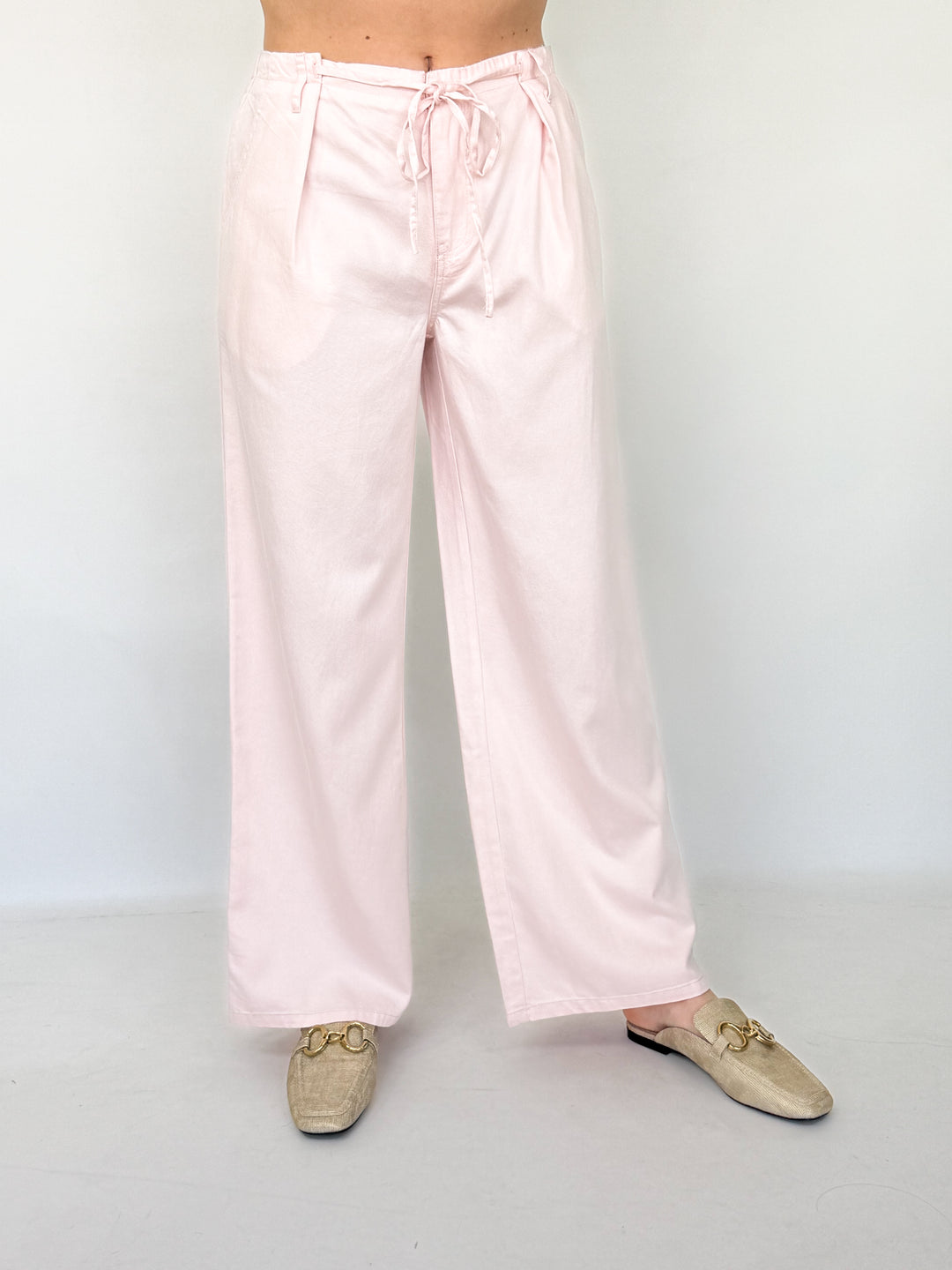 Prissi - Pink Front Pleated Pants